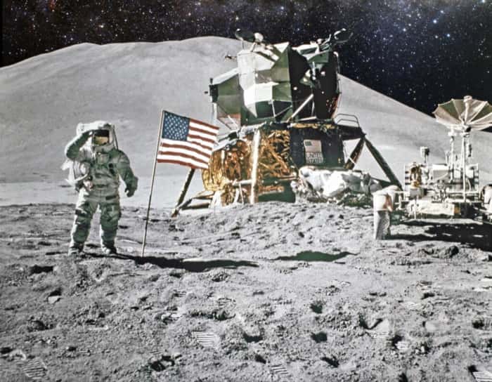 Apollo 11 lunar module lands on the Moon