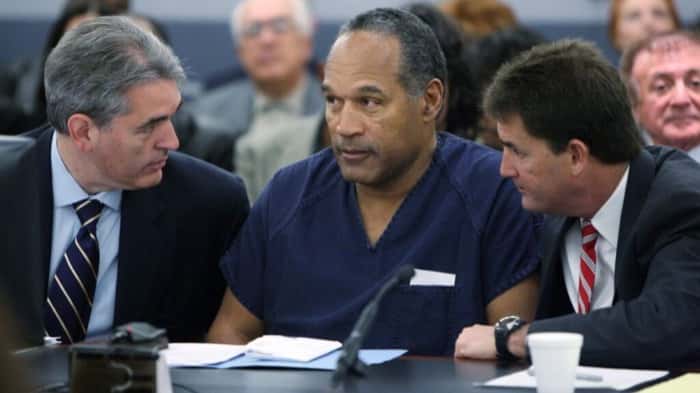 Former NFL Star O.J. Simpson is sentenced to 33 years in prison for kidnapping and armed robbery