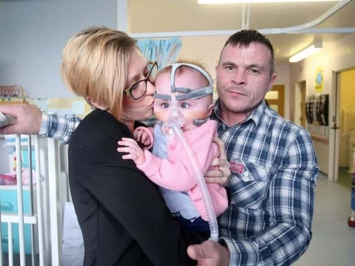 Vanellope Wilkins becomes first baby to survive birth with heart outside her body